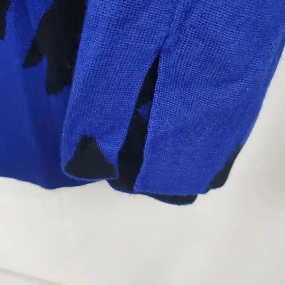 Chico's Travelers SZ 3 XL Double Knit Tank Shell Blue Sleeveless Mock Neck Flora - Picture 4 of 9